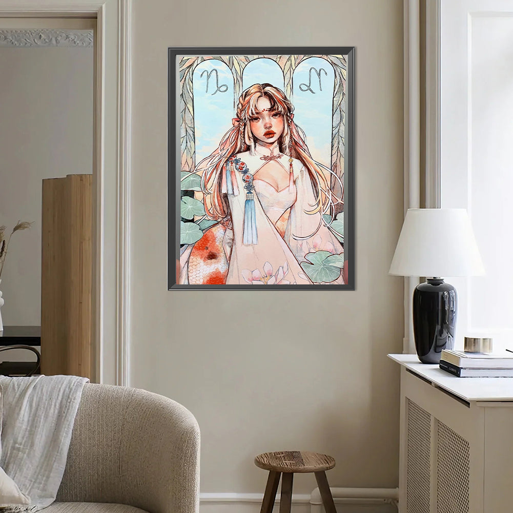 Girl - Full Round Drill Diamond Painting 40*50CM