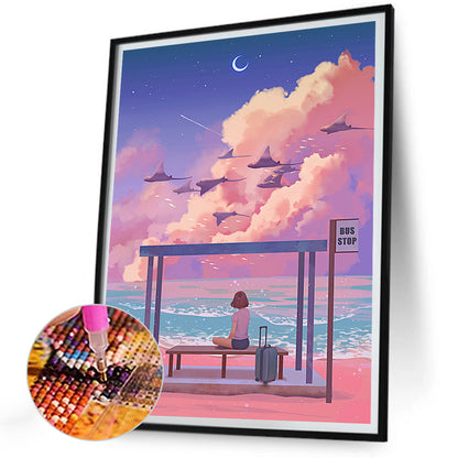 Anime Girl - Full Round Drill Diamond Painting 30*40CM