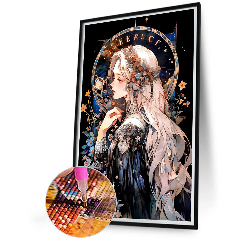 Comic Girl - Full Round Drill Diamond Painting 40*60CM