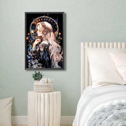 Comic Girl - Full Round Drill Diamond Painting 40*60CM