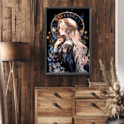 Comic Girl - Full Round Drill Diamond Painting 40*60CM
