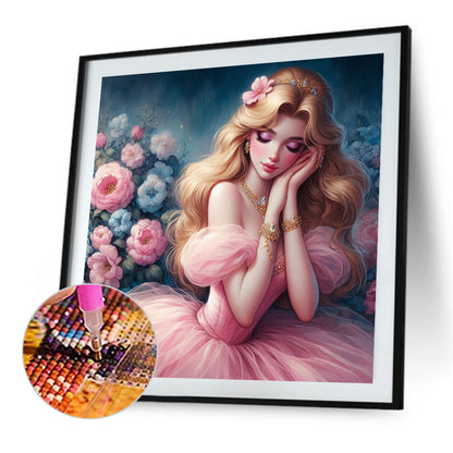 Sleeping Beauty - Full AB Round Drill Diamond Painting 40*40CM