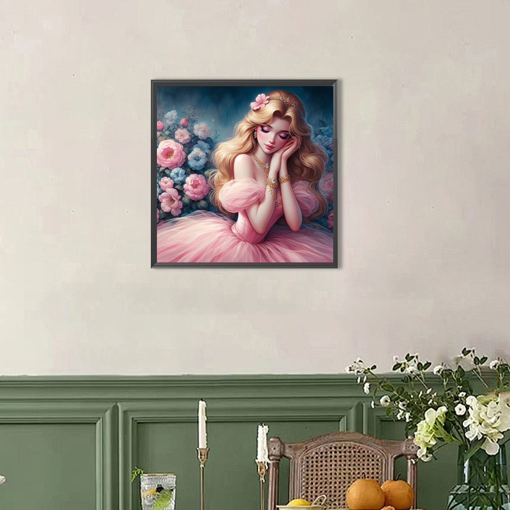 Sleeping Beauty - Full AB Round Drill Diamond Painting 40*40CM