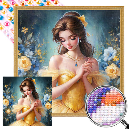 Princess Belle - Full AB Round Drill Diamond Painting 40*40CM