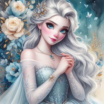 Princess Elsa - Full AB Round Drill Diamond Painting 40*40CM
