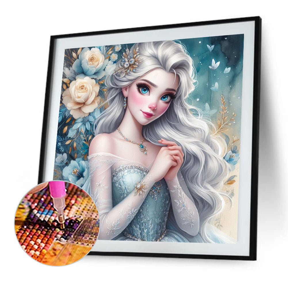 Princess Elsa - Full AB Round Drill Diamond Painting 40*40CM