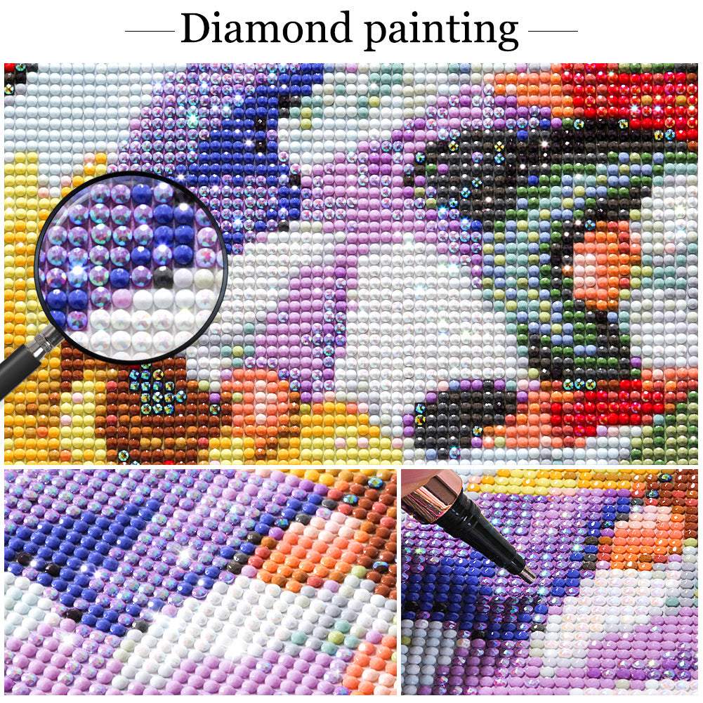Pretty Blonde Girl - Full AB Round Drill Diamond Painting 40*40CM