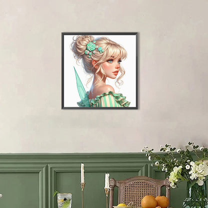Pretty Blonde Girl - Full AB Round Drill Diamond Painting 40*40CM