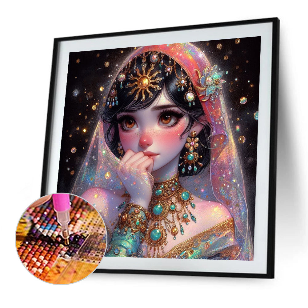 Exotic Girl - Full AB Round Drill Diamond Painting 40*40CM