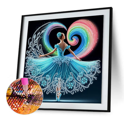 Dancing Girl With Beautiful Skirt - Special Shaped Drill Diamond Painting 30*30CM