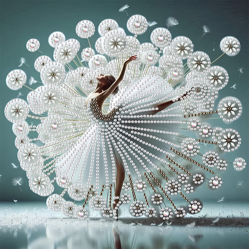 Dancing Girl With Beautiful Skirt - Special Shaped Drill Diamond Painting 30*30CM