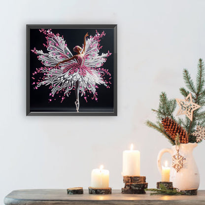Dancing Girl With Beautiful Skirt - Special Shaped Drill Diamond Painting 30*30CM