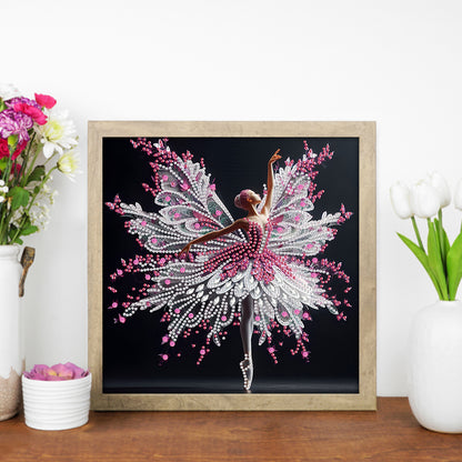 Dancing Girl With Beautiful Skirt - Special Shaped Drill Diamond Painting 30*30CM