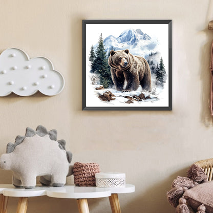 Forest Bear - Full Round Drill Diamond Painting 30*30CM