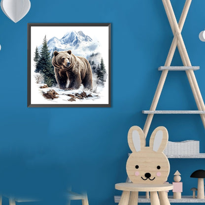 Forest Bear - Full Round Drill Diamond Painting 30*30CM