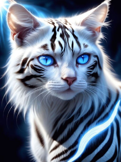 Tabby And White Cat - Full Round Drill Diamond Painting 40*60CM