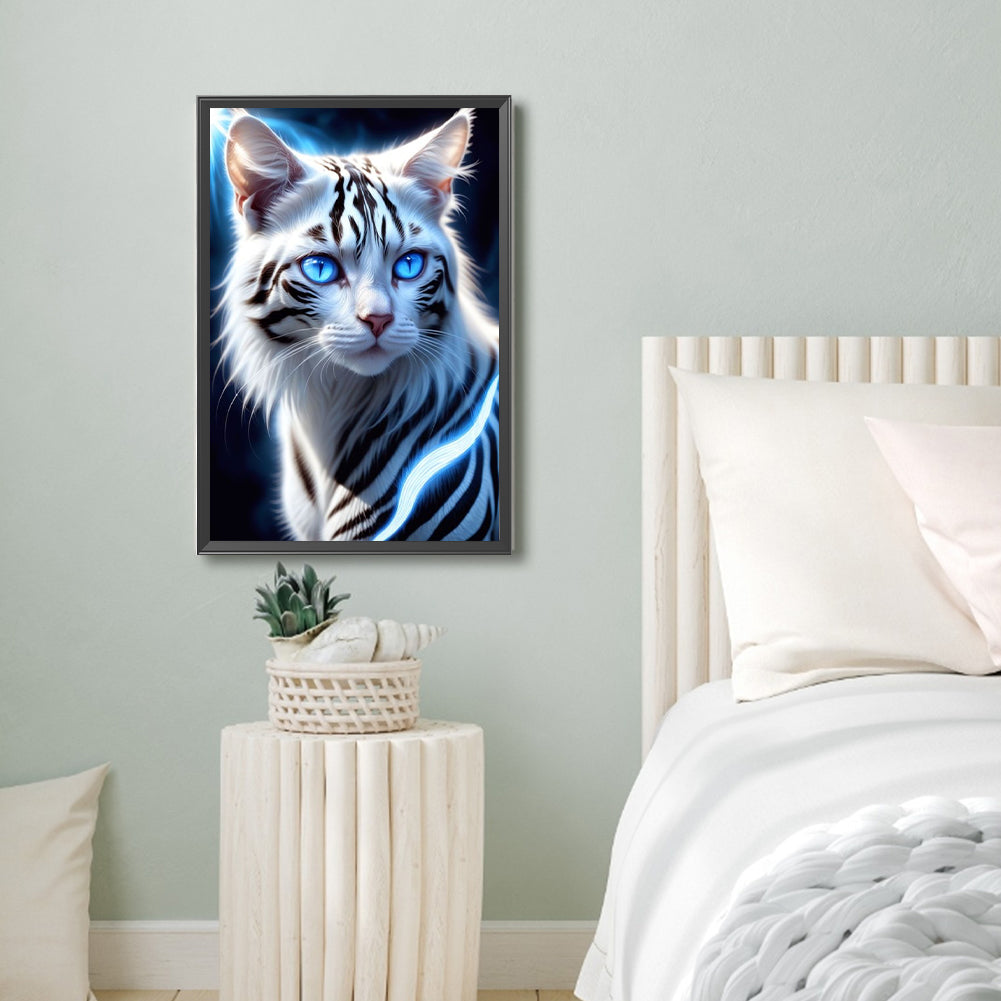 Tabby And White Cat - Full Round Drill Diamond Painting 40*60CM