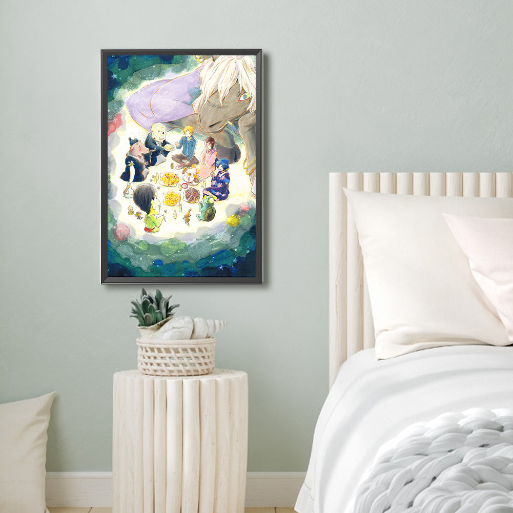 Natsume'S Book Of Friends And Dog Meeting - Full Round Drill Diamond Painting 40*60CM