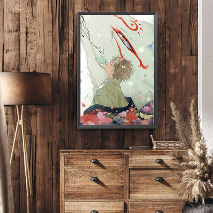 Takashi Natsume And Cat Teacher - Full Round Drill Diamond Painting 40*60CM