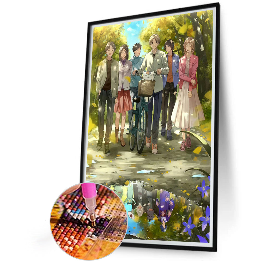 Natsume And Friends - Full Round Drill Diamond Painting 40*60CM