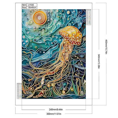 Sea Creatures Paper Quilling - Special Shaped Drill Diamond Painting 30*40CM