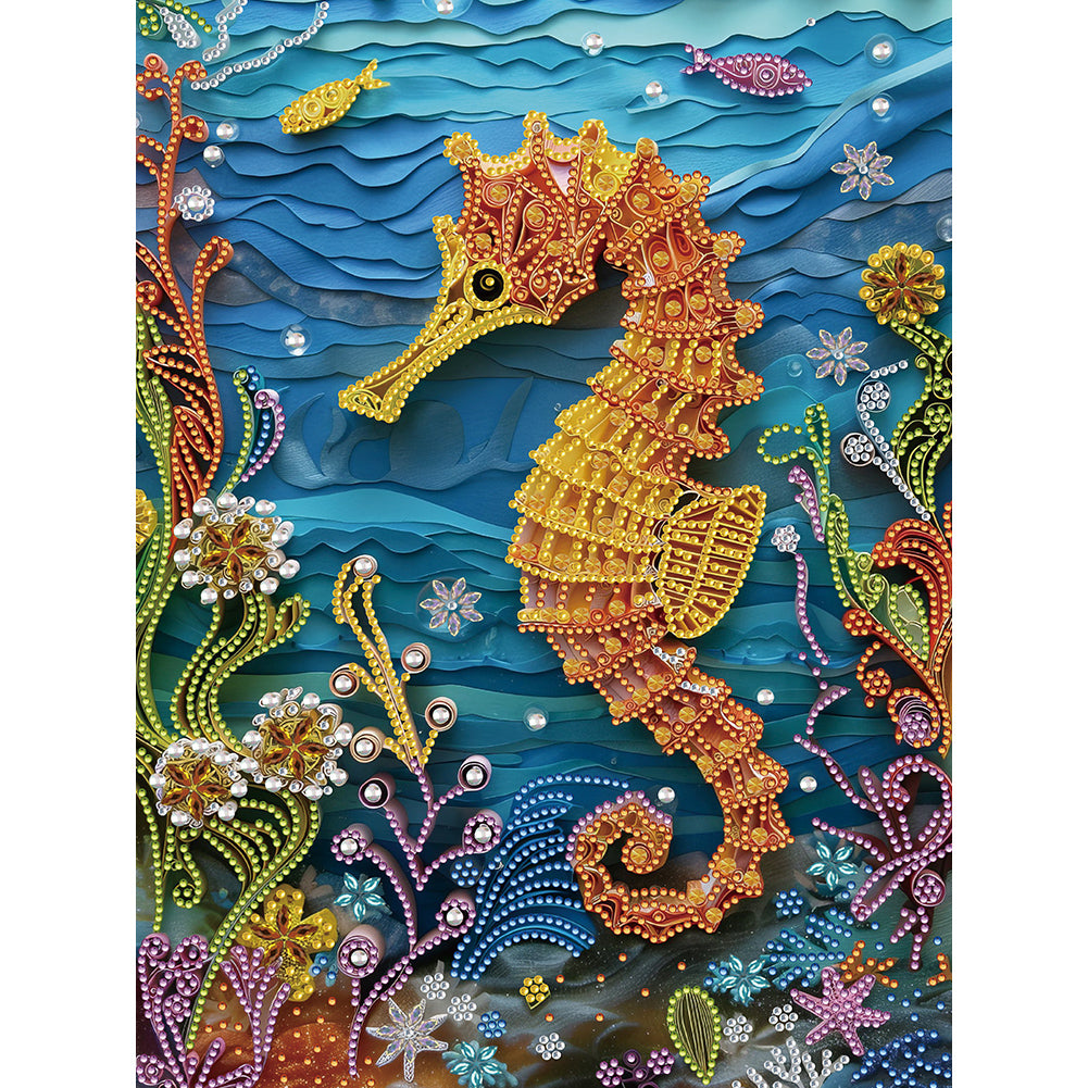 Sea Creatures Paper Quilling - Special Shaped Drill Diamond Painting 30*40CM