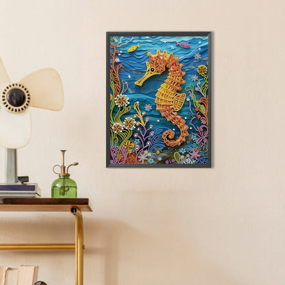 Sea Creatures Paper Quilling - Special Shaped Drill Diamond Painting 30*40CM