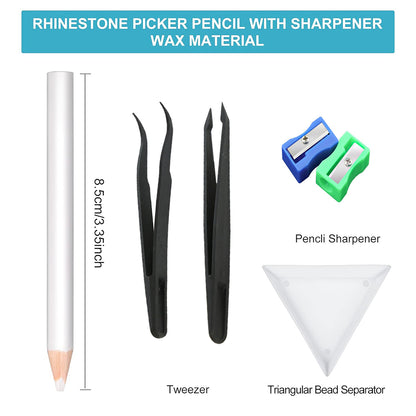 22 Pieces Wax Rhinestone Picker Pencil Wax Pencil Set Rhinestone Picker Pen Set