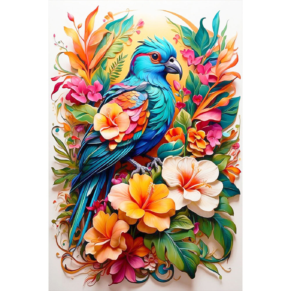 Birds Among Flowers - Full Round Drill Diamond Painting 40*60CM