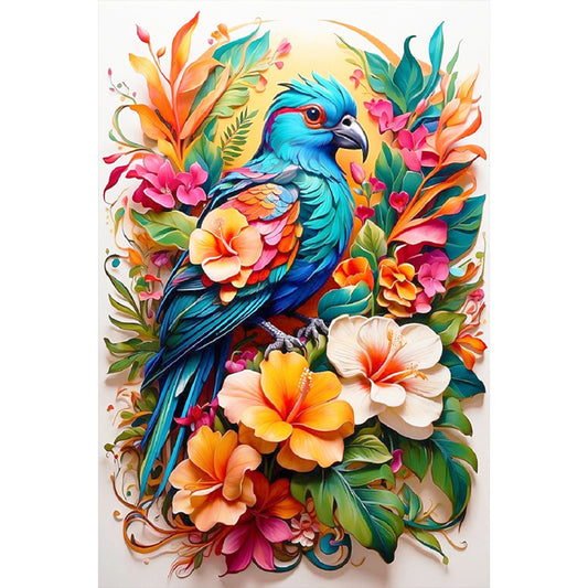 Birds Among Flowers - Full Round Drill Diamond Painting 40*60CM