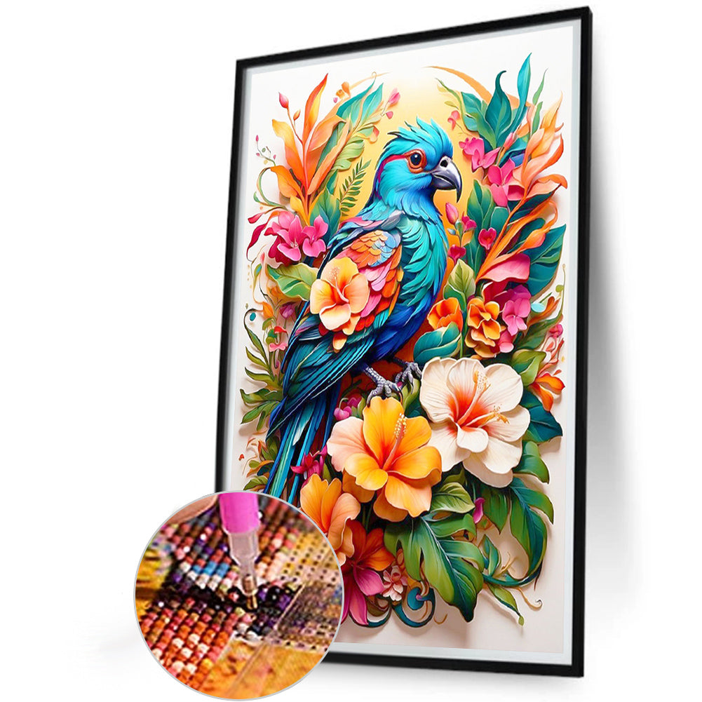 Birds Among Flowers - Full Round Drill Diamond Painting 40*60CM