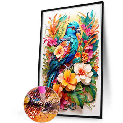 Birds Among Flowers - Full Round Drill Diamond Painting 40*60CM