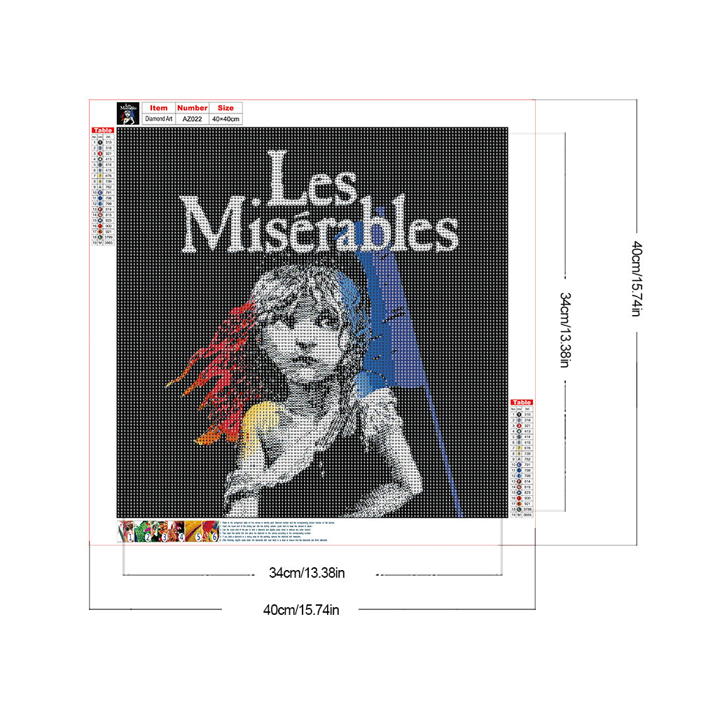 Les Miserables Musical - Full Round Drill Diamond Painting 40*40CM
