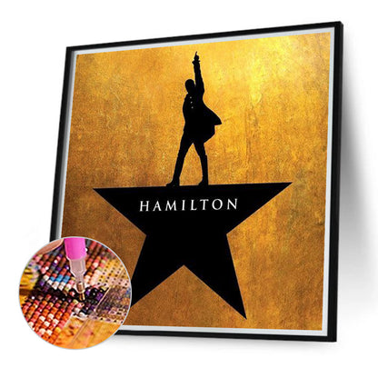 Hamilton Musical - Full Round Drill Diamond Painting 40*40CM