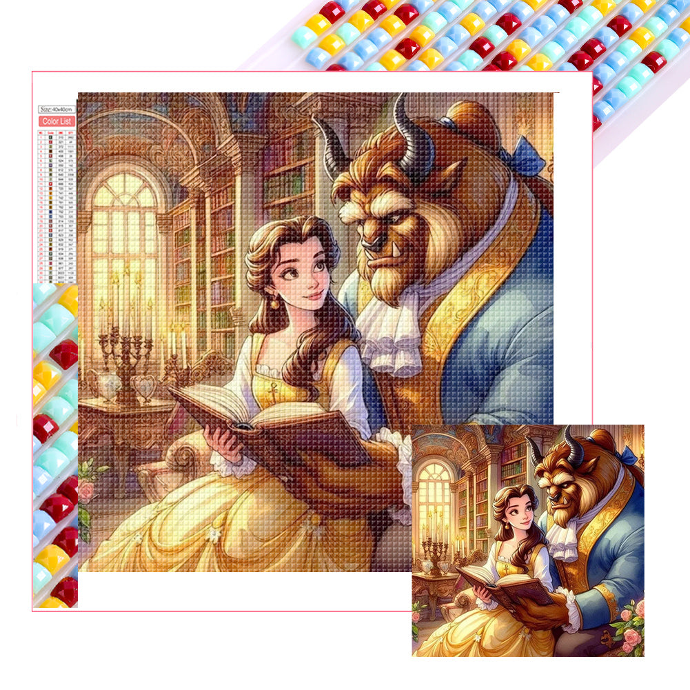 Princess And The Beast - Full Square Drill Diamond Painting 40*40CM