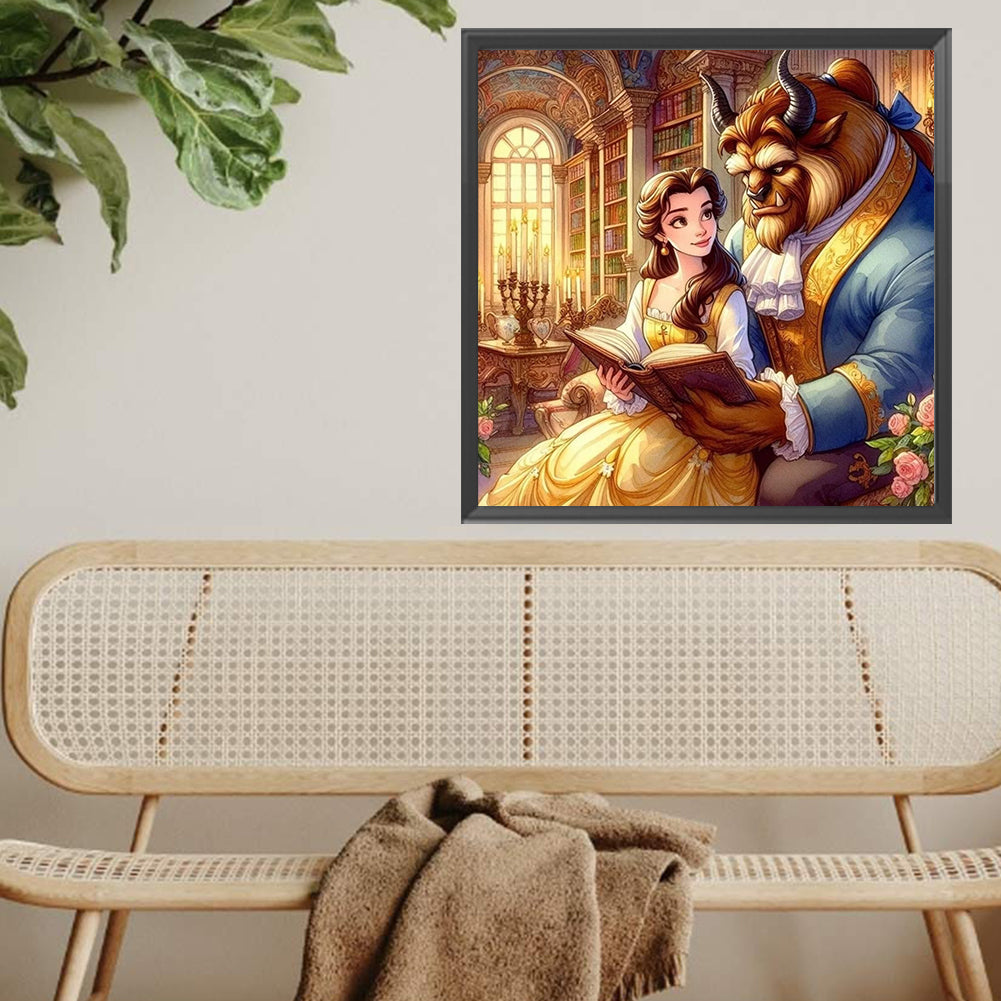 Princess And The Beast - Full Square Drill Diamond Painting 40*40CM