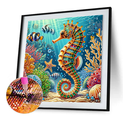Marine Animals Seahorses - Special Shaped Drill Diamond Painting 30*30CM