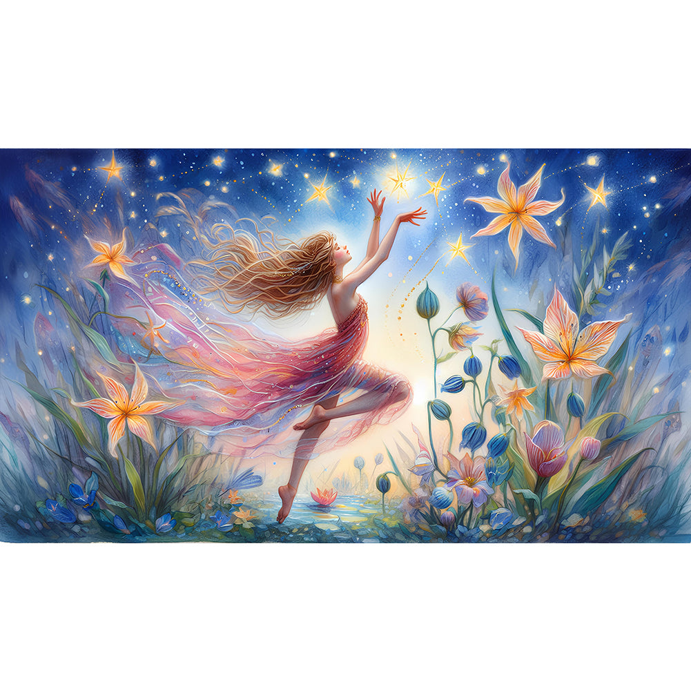 Girl - Full Round Drill Diamond Painting 70*40CM