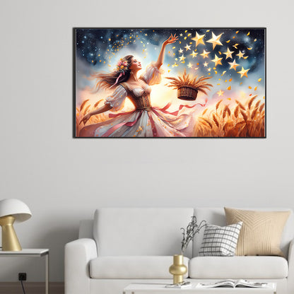 Girl - Full Round Drill Diamond Painting 70*40CM