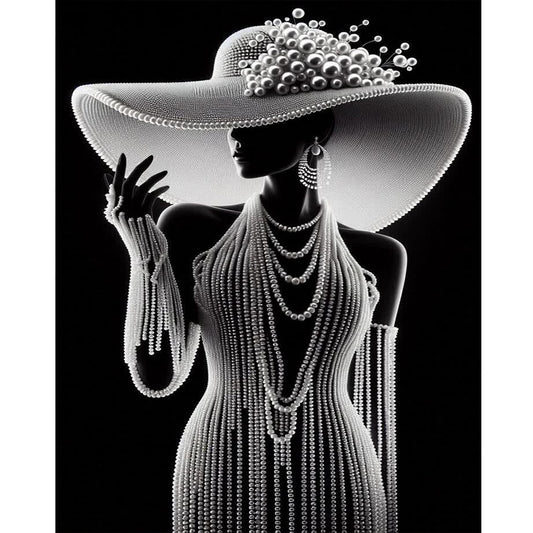 Pearl Girl - Full Round Drill Diamond Painting 40*50CM