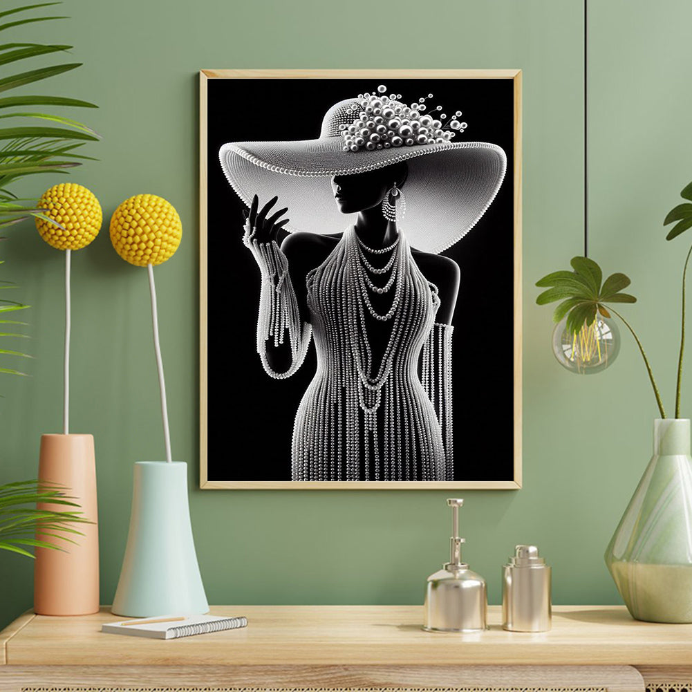 Pearl Girl - Full Round Drill Diamond Painting 40*50CM