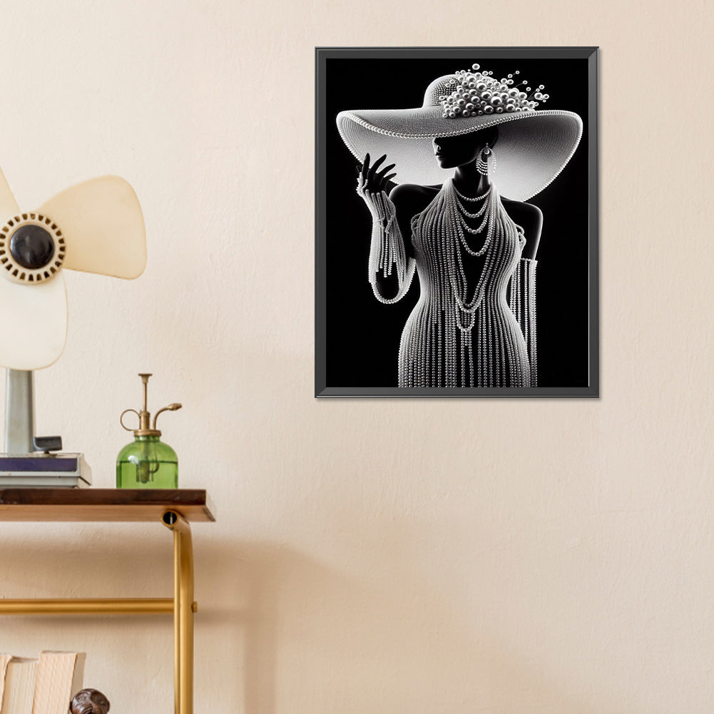 Pearl Girl - Full Round Drill Diamond Painting 40*50CM