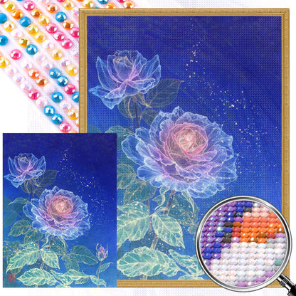 Luminous Flowers - Full AB Round Drill Diamond Painting 45*60CM