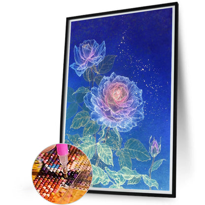 Luminous Flowers - Full AB Round Drill Diamond Painting 45*60CM