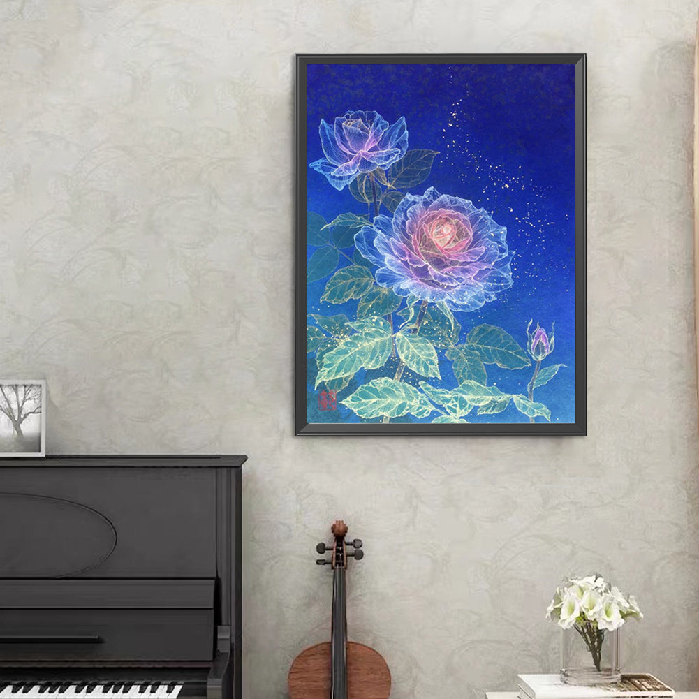 Luminous Flowers - Full AB Round Drill Diamond Painting 45*60CM