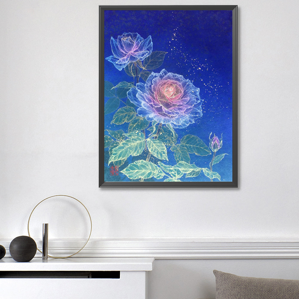 Luminous Flowers - Full AB Round Drill Diamond Painting 45*60CM