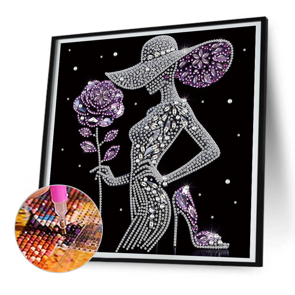 Elegant Lady - Special Shaped Drill Diamond Painting 30*30CM