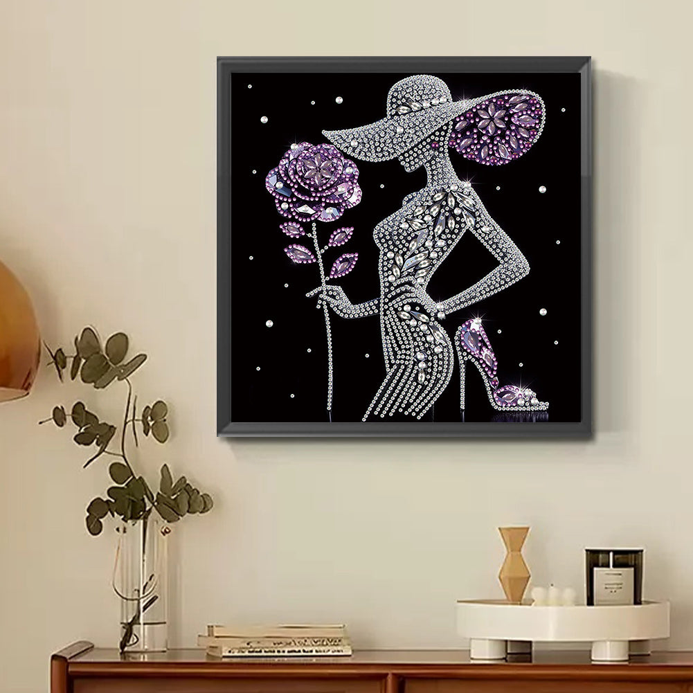 Elegant Lady - Special Shaped Drill Diamond Painting 30*30CM