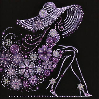Elegant Lady - Special Shaped Drill Diamond Painting 30*30CM