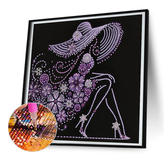 Elegant Lady - Special Shaped Drill Diamond Painting 30*30CM